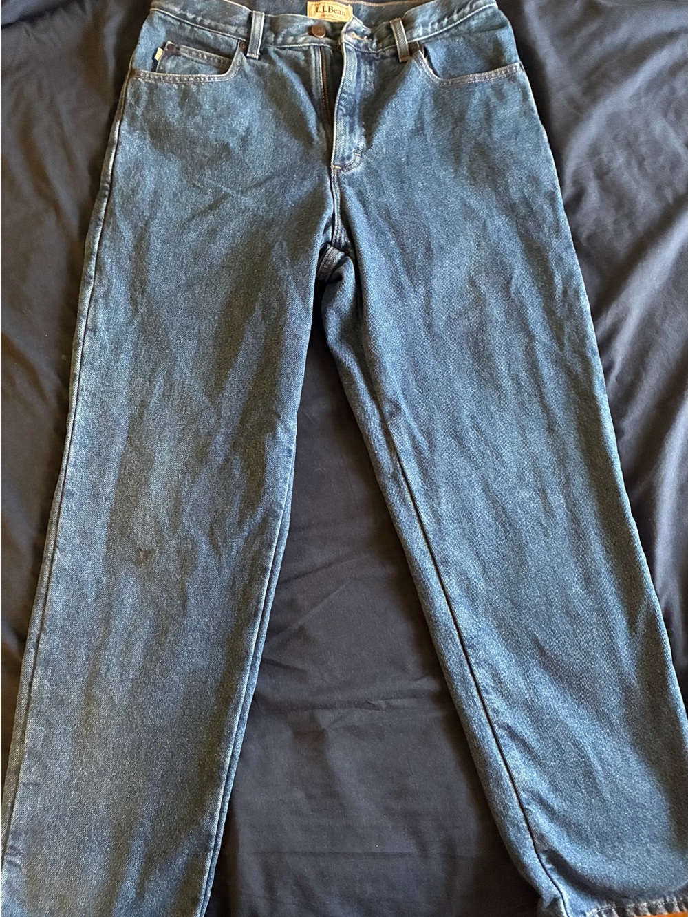 L.L. Bean Men's Straight-Leg Mid-Rise Flannel Lining Jeans